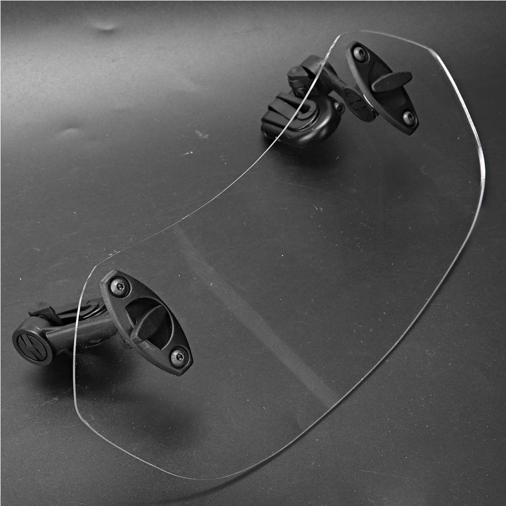 Windschutzscheibe Motorrad Universal Motorrad verstellbar Clip auf Windschutzscheibe Windschutz Zubehör klar