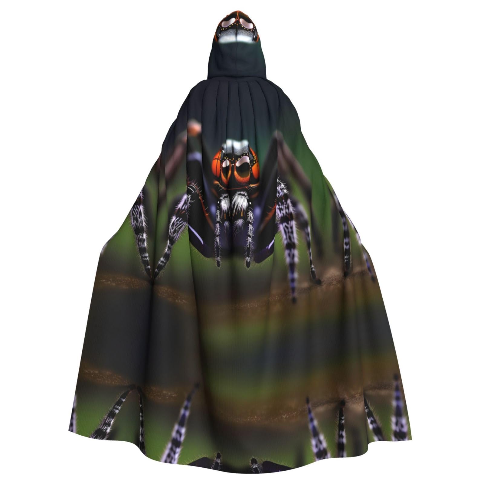 Tropical rainforest spiders Patterned hooded cape, robe Cosplay costume for men and women, Halloween adult role play costume