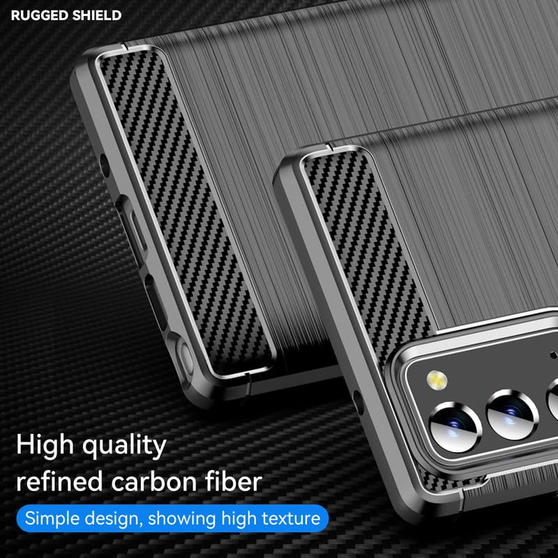 Image of Hybrid Carbon Fiber Back Case for Samsung Galaxy Note 20 (Black)
