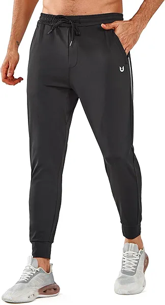 NORTHYARD Men's Running Jogger Pants Athletic Workout Sweatpants with Zipper Pockets Gym Track Jogging Sweatpant