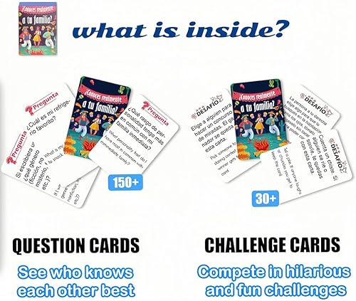 Miniatura 2 de Español-Inglés Juegos familiares para fiestas  Tarjetas de conversación bilingües  Divertidos juegos de mesa para fiestas y entretenimiento nocturno