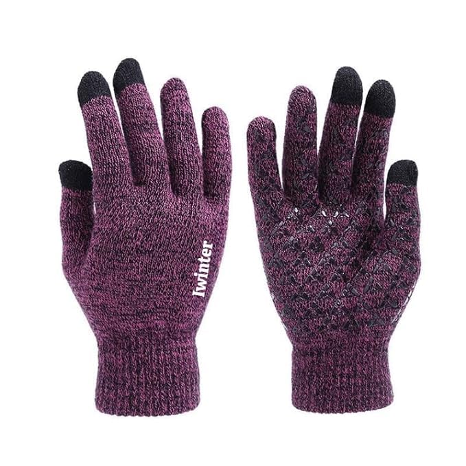 Winter Gloves for Women and Men TouchScreen Finger Hand Glovoes | Soft Acrylic Wool Fleece Thermal Warm Winter Gloves for Driving Girls Boys-image-20