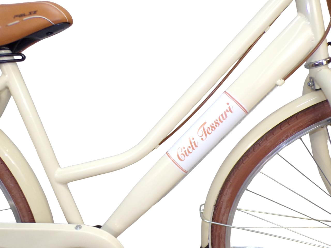 Cicli Tessari - bicicletta da donna bici da città city bike da passeggio 28'' con cambio vintage retro' cesto anteriore