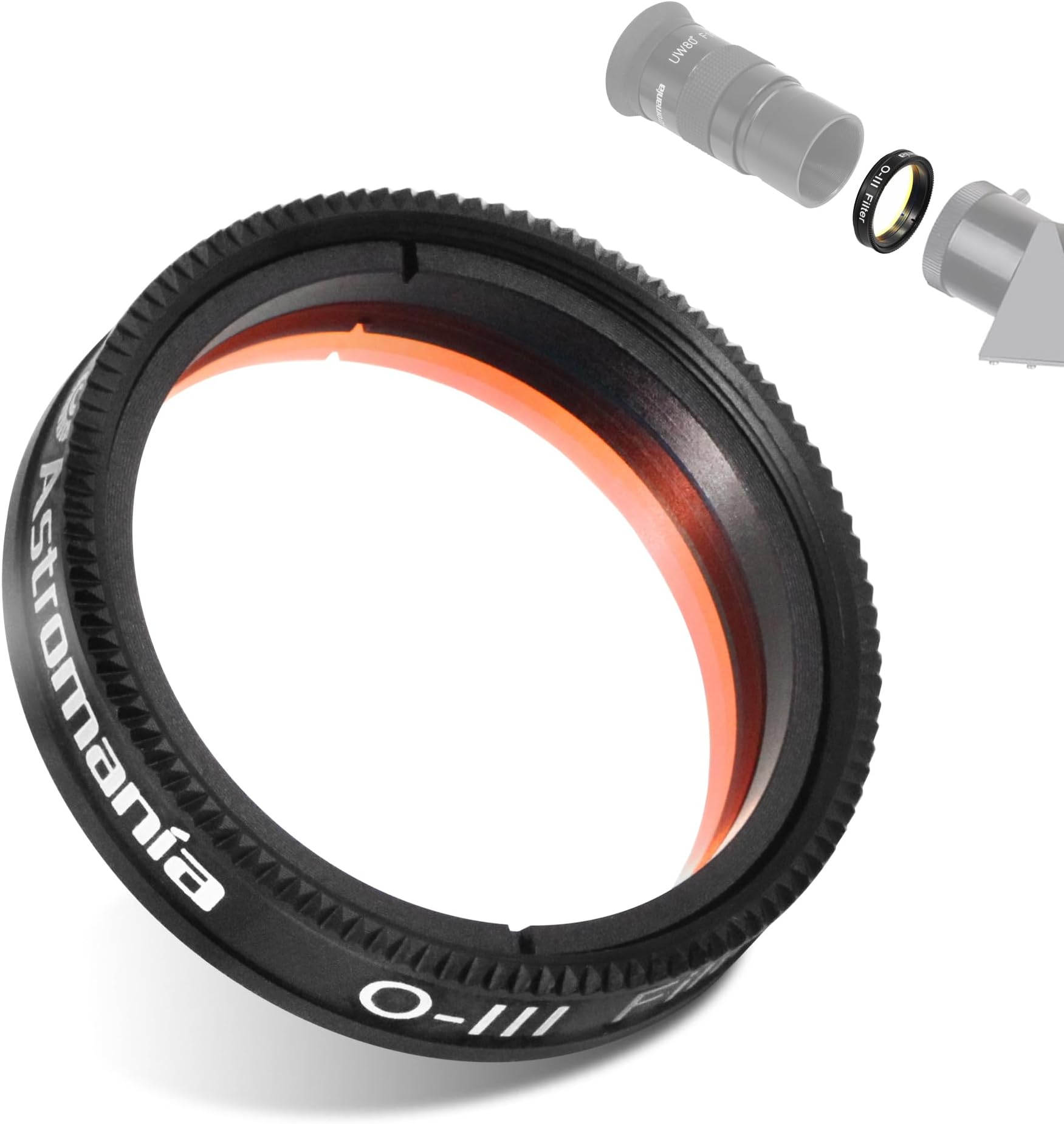 Astromania 1.25" O-III Filter - Made from Premium Glass with Dichroic Interference and Antireflection Coatings, Enhancing Contrast During Visual Observation of Gaseous and Planetary Nebulae