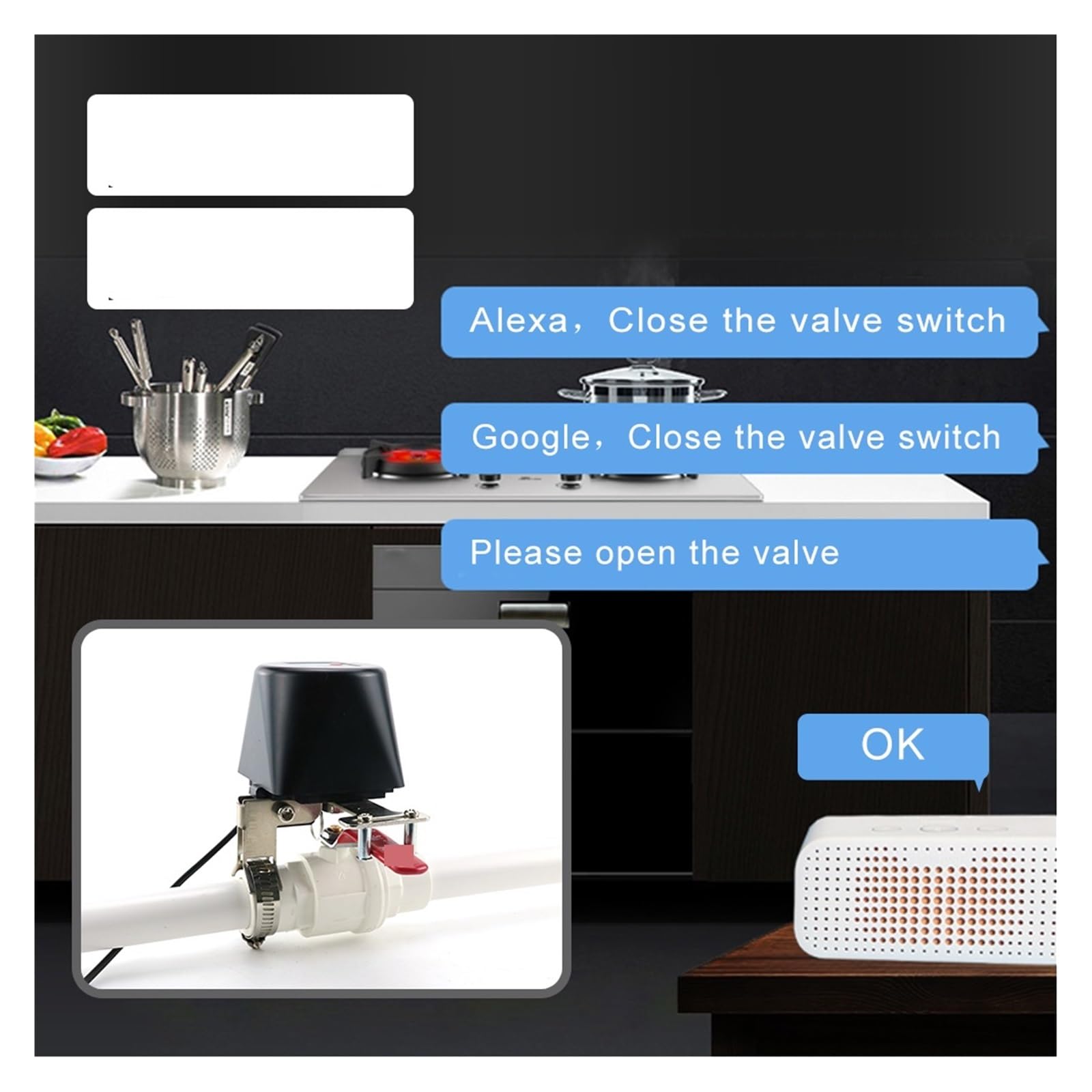 Tuya WiFi Zawór Wodny Zigbee Kontroler Odcięcia Gazu OszczęDność Wody(WIFI Valve)
