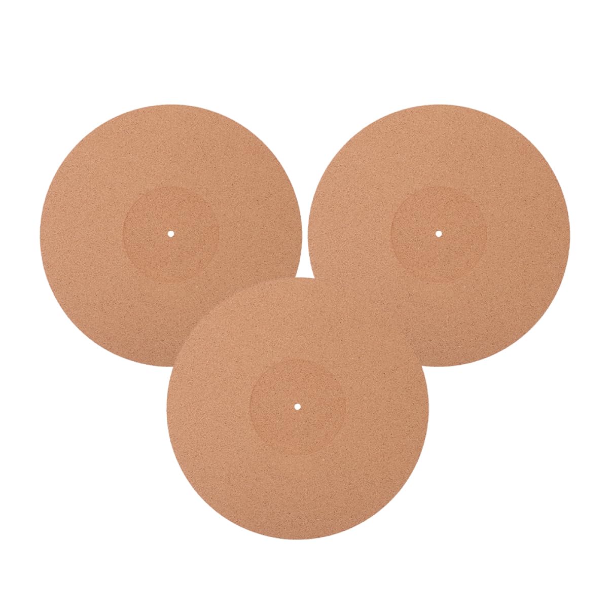 Yardwe 3Pcs Cork Turntable Mat Durable Vinyl Record Player Pad for Phonograph Absorbing Natural Cork Material for Home Use ? Design