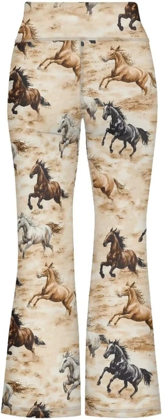Girls Yoga Pants Flare High Waisted Wide Leg Leggings for Kids