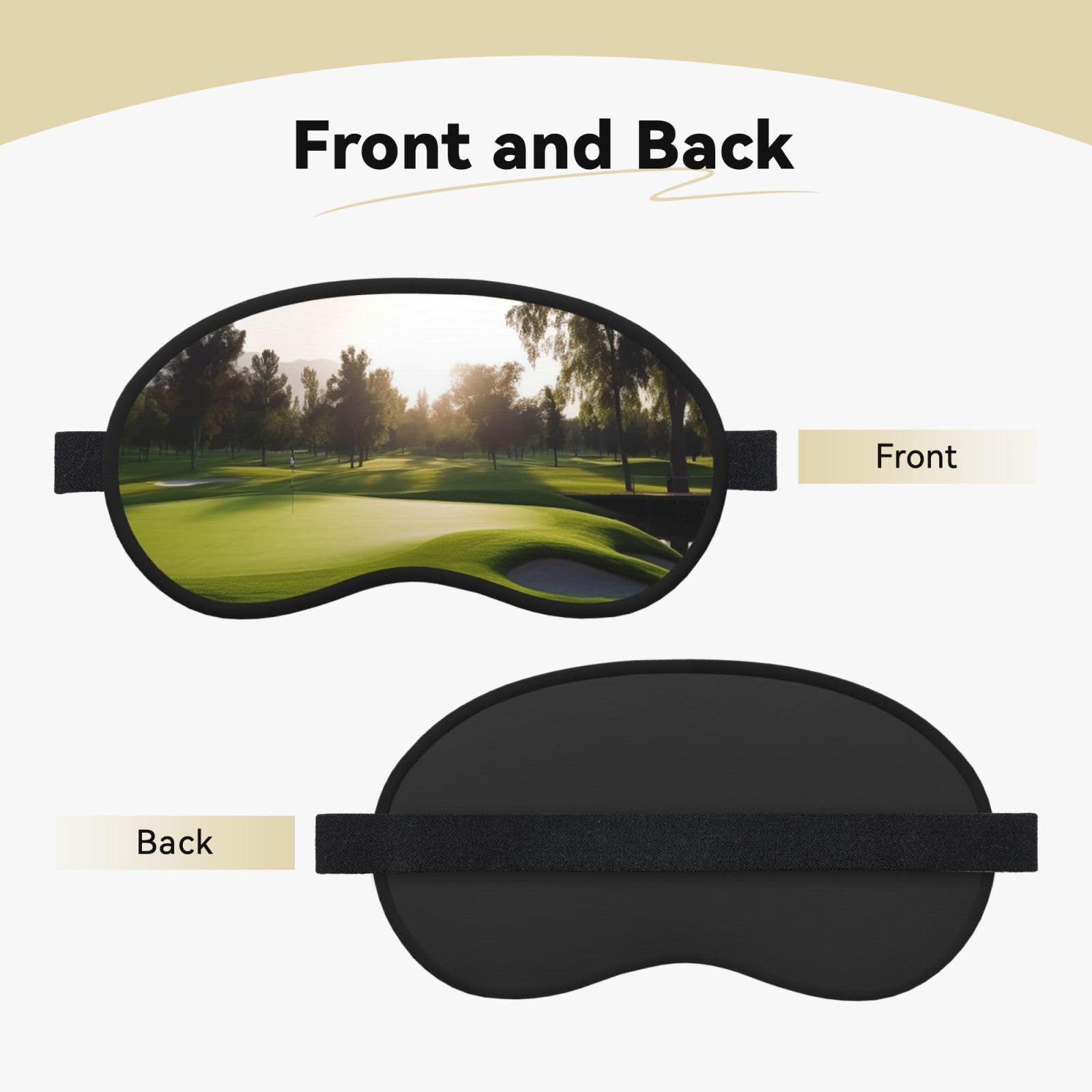 Sleep Mask for Side Sleeper Silk Sleeping Eye Masks with Elastic Strap Super Soft Eye Sleep Shade Cover Golf Course Blackout Night Blindfold for Women Men Travel