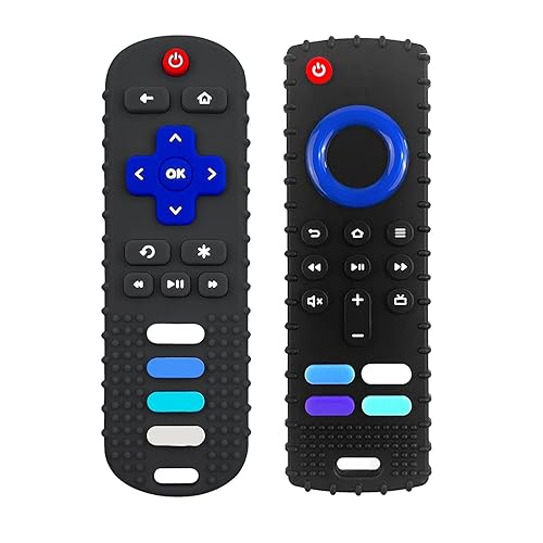 Juguetes de dentición de silicona para bebés, juguetes de dentición con forma de control remoto de TV, mordedor remoto para bebés de 0 a 18 meses,