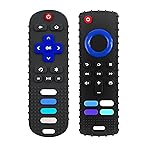 Baby Teether Toy,TV Remote Control Shape Teething Relief Chew Toy for Infants 3-24 Months, BPA Free, 2pcs Black