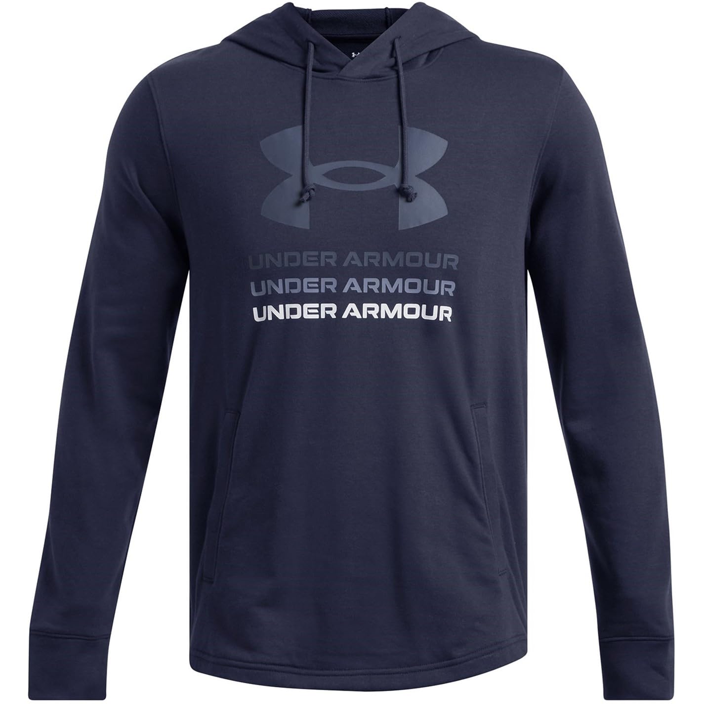 Under Armour Mens Rival Terry Graphic Hoodie Blue XL