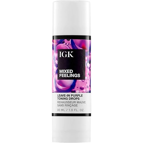 IGK MIXED FEELINGS Leave-In Blonde Toning Drops | Brighten + Neutralize Brass | Vegan + Cruelty Free | 1 Oz