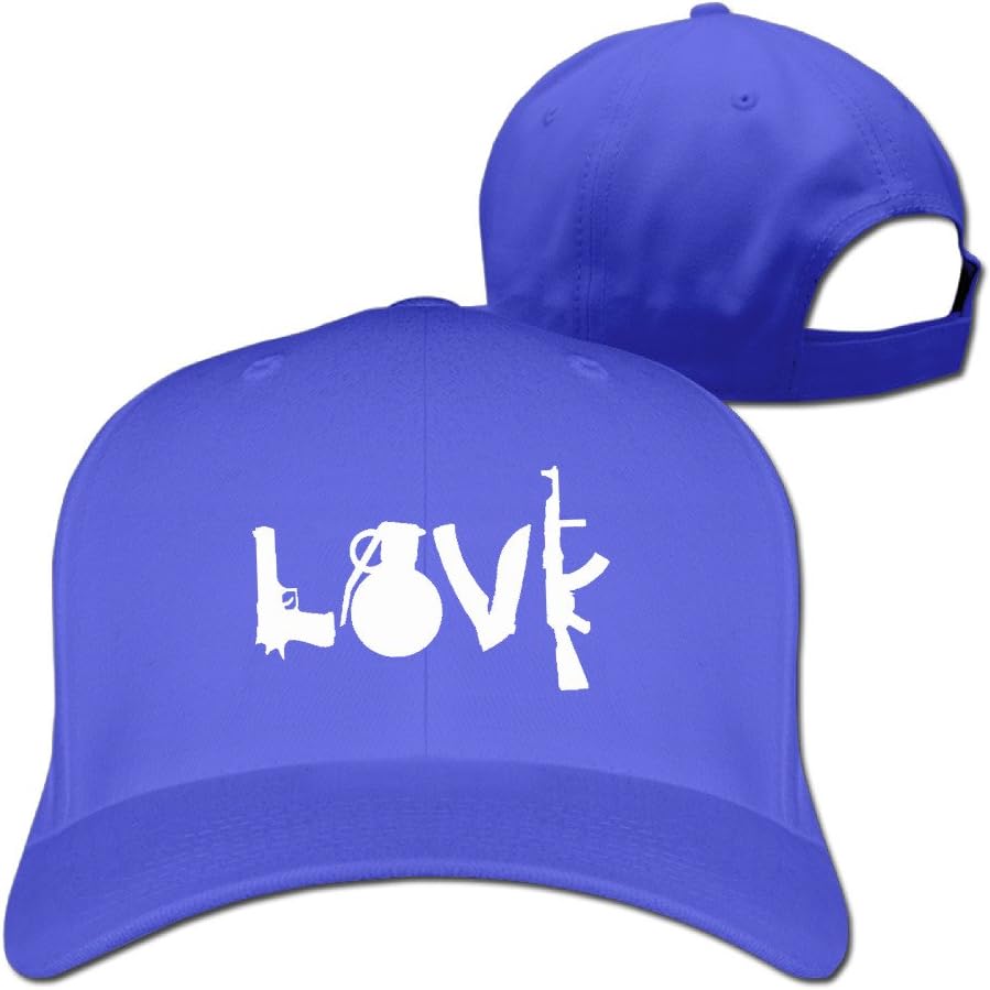 LFISH3 Gun Adjustable Solid Peaked Cap RoyalBlue