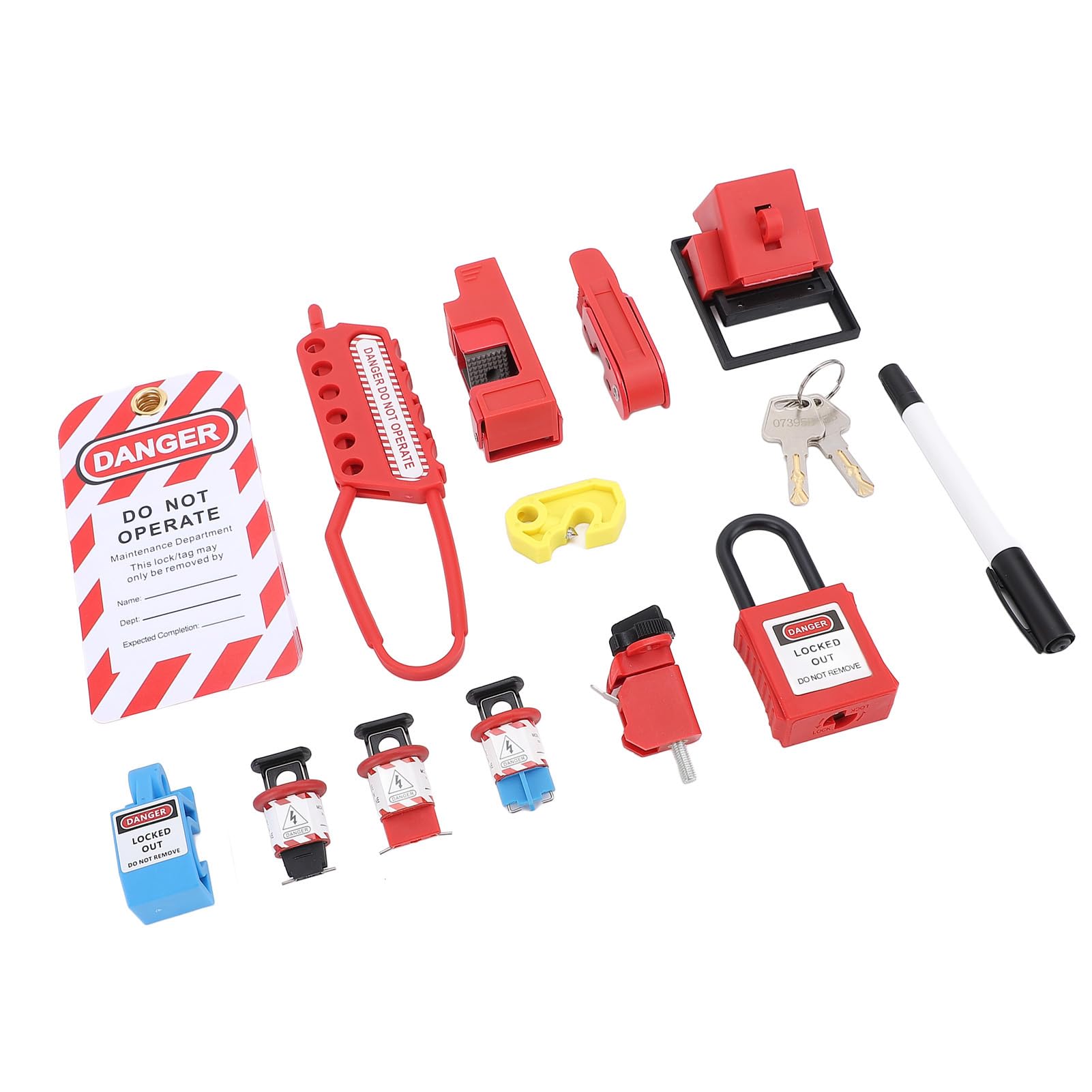 Elektrisches Sperr-Tagout-Kit, Nicht Leitendes Nylon-PA-Material, Vielseitiges Schaltkreis-Sperrgerät mit Mehreren Optionen für Arbeitssicherheit und Arbeitsschutz