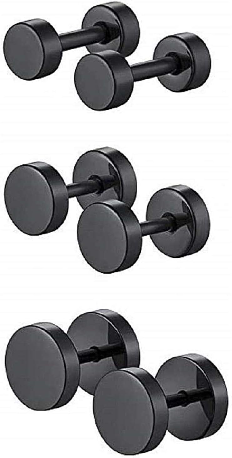 MEENAZEarrings men boyfriend girls women gents ear studs for men Stainless Steel Piercing Clip on Screw Bali Pierced Hoop Stud Huggie Magnetic earrings for boys silver black gold blue boys earrings