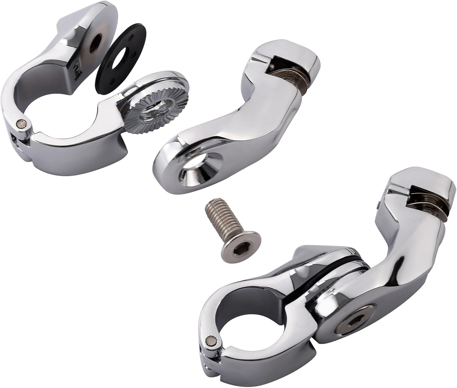 TCMT 32mm 1 1/4" Highway Engine Guard Bar Highway Footpegs Mount Kit Fits For Harley Touring Road King Street Glide Electra Glide Softail Sportster Dyna with 1-1/4" Engine Guards