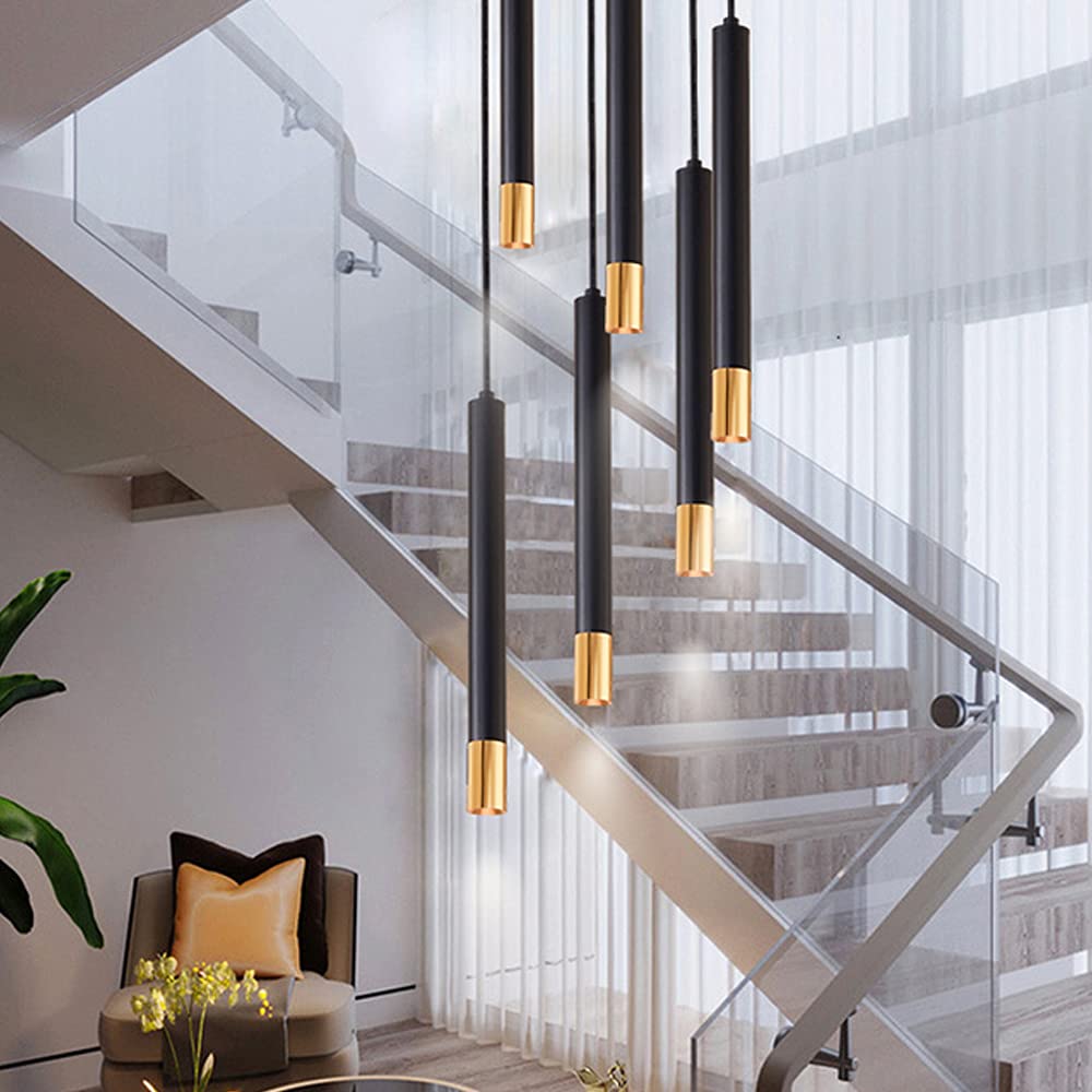 LED Long Tube Lustre 3W Lampe Suspendue en Aluminium Îlot De Cuisine Pendentif Barre Lumineuse Suspension Lumières Ambiante Lumière De Chevet Spots Hauteur Réglable