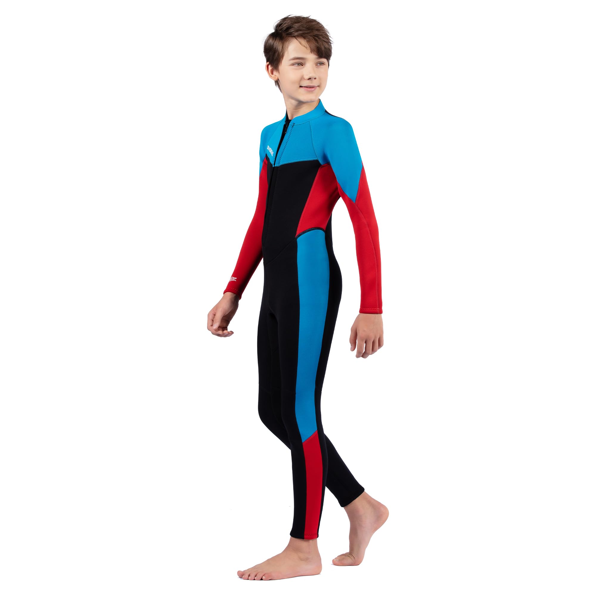 Juniors Teens Youth Boy Girls 2.5mm Neoprene Thermal Wetsuit UV Protection Full Swimwear Surfing Dive Snorkeling Wet Suits