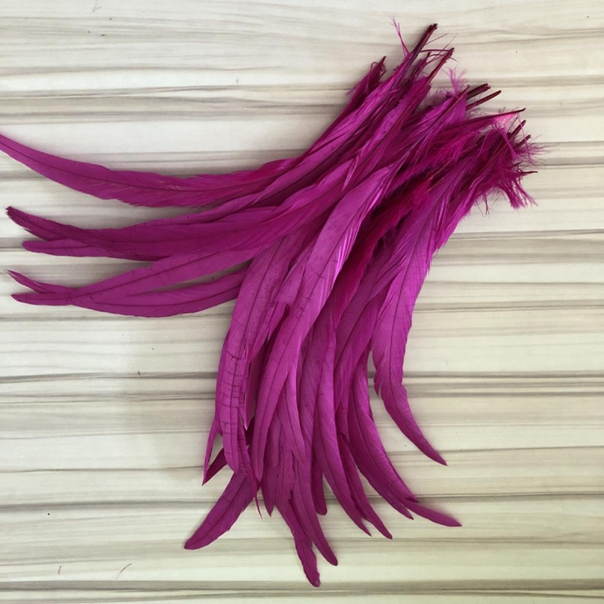 500 Stück Hahnenschwanzfedern in Pink/Fuchsia, 25–30 cm, Hahnenschwanzfedern für Hochzeits- und Weihnachtsdekorationen, Kunsthandwerk, Apfelgrün, 25–30 cm, 100 Stück