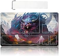 Vista 1 de Tapete de juego MTG cosido de alta calidad con zonas y respaldo de goma antideslizante, tapete de juego TCG para MTG y otros juegos de cartas, Dkt
