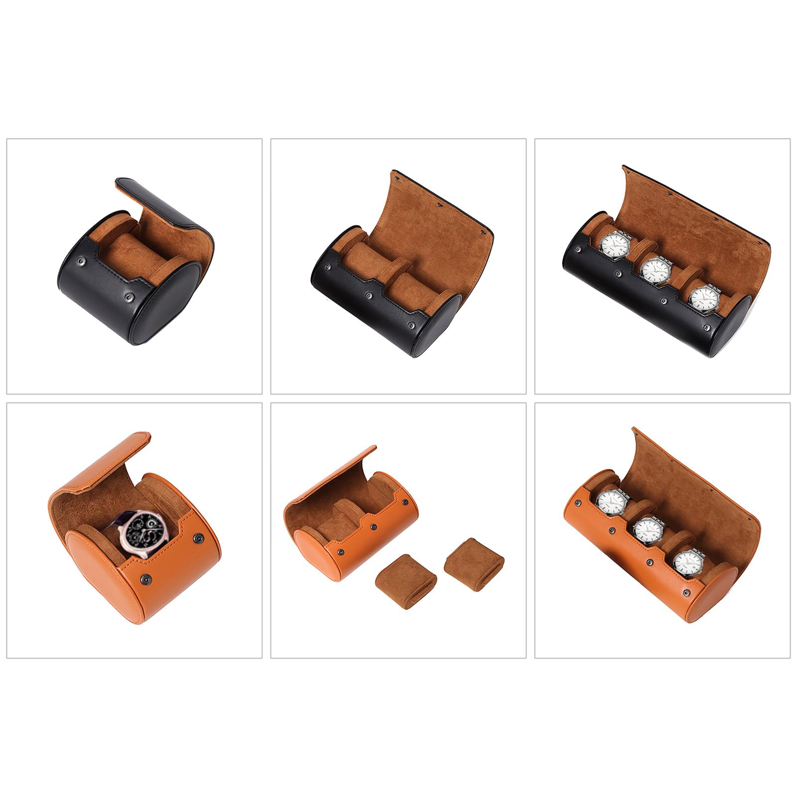 Scatola per orologi 1/2/3 slot per orologi da viaggio custodia per orologi custodia per gioielli custodia per orologi rotolo per donne uomini