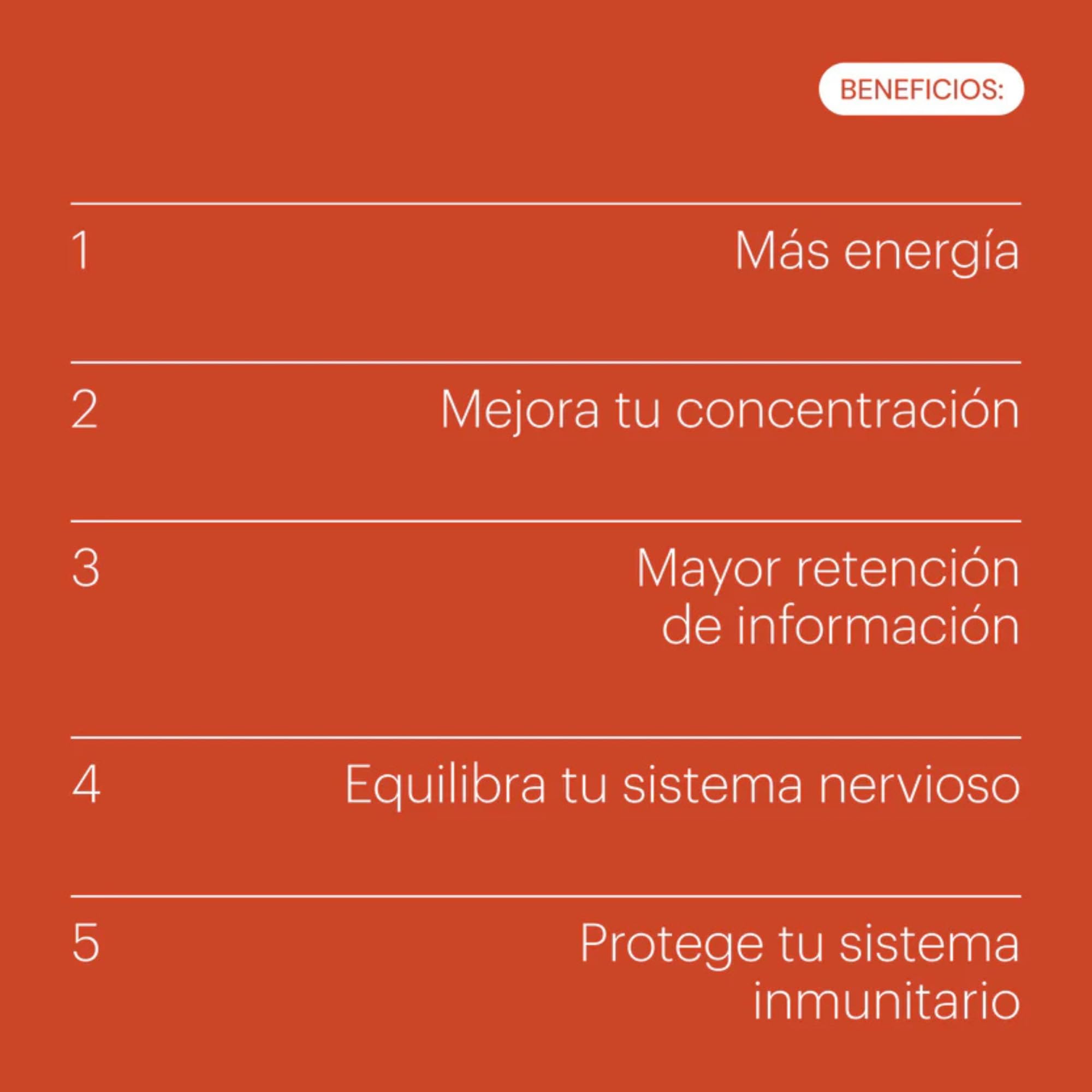 Nootrópico Natural para Memoria y Concentración con Gingko Biloba + Ginseng Rojo Coreano + Bacopa Monnieri - Vitaminas para Estudiar y Memorizar Nootropic Vegano Sin Gluten | wake up mood - be levels