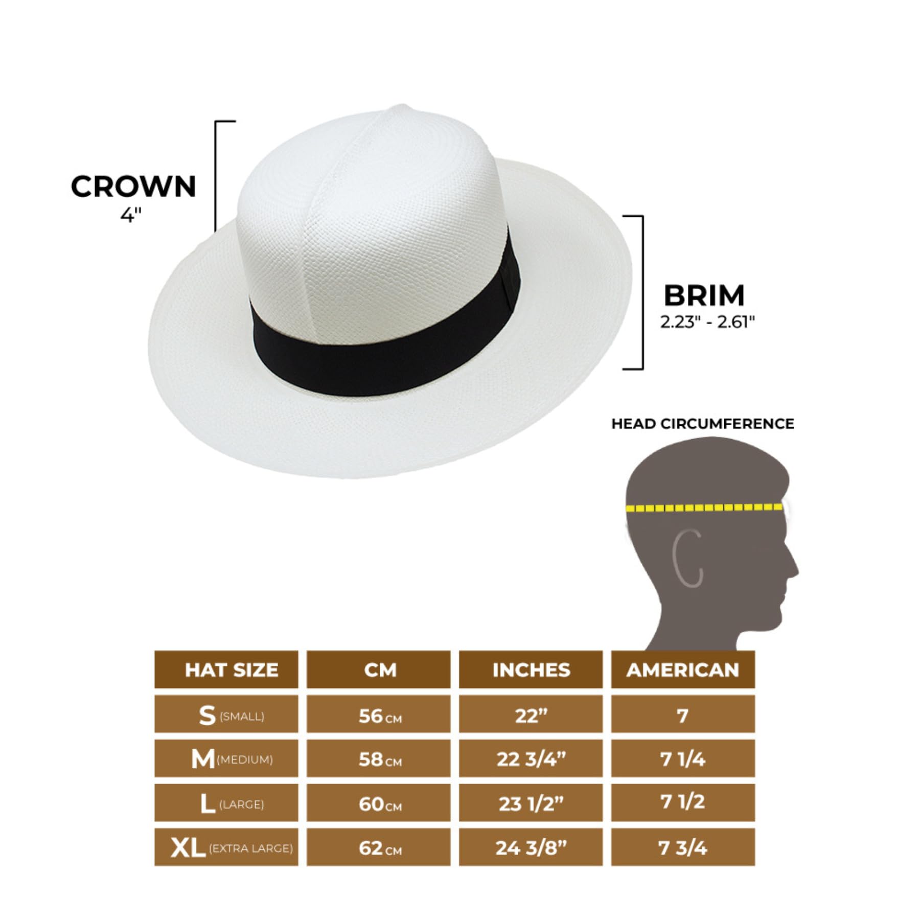 Gamboa Fedora Panama Hut Herren und Damen Sommer Strohhut Panamahut Sonnenhut UV-Schutz UPF50+