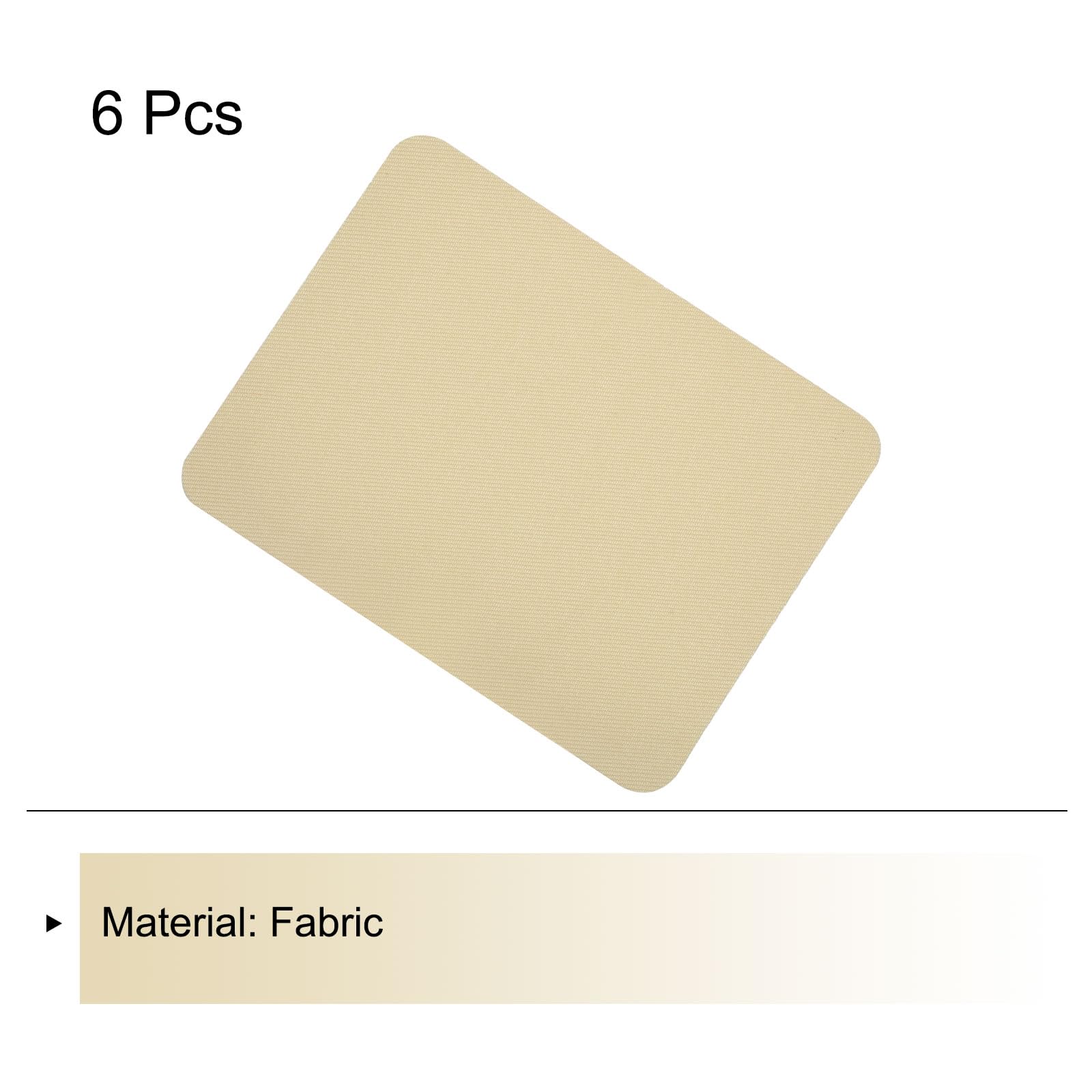MECCANIXITY 6 parches de reparación de tela, parches de reparación de tela para planchar, color beige, 4.9 x 3.7 pulgadas, para reparación de ropa, pantalones, reparación de agujeros y decoración