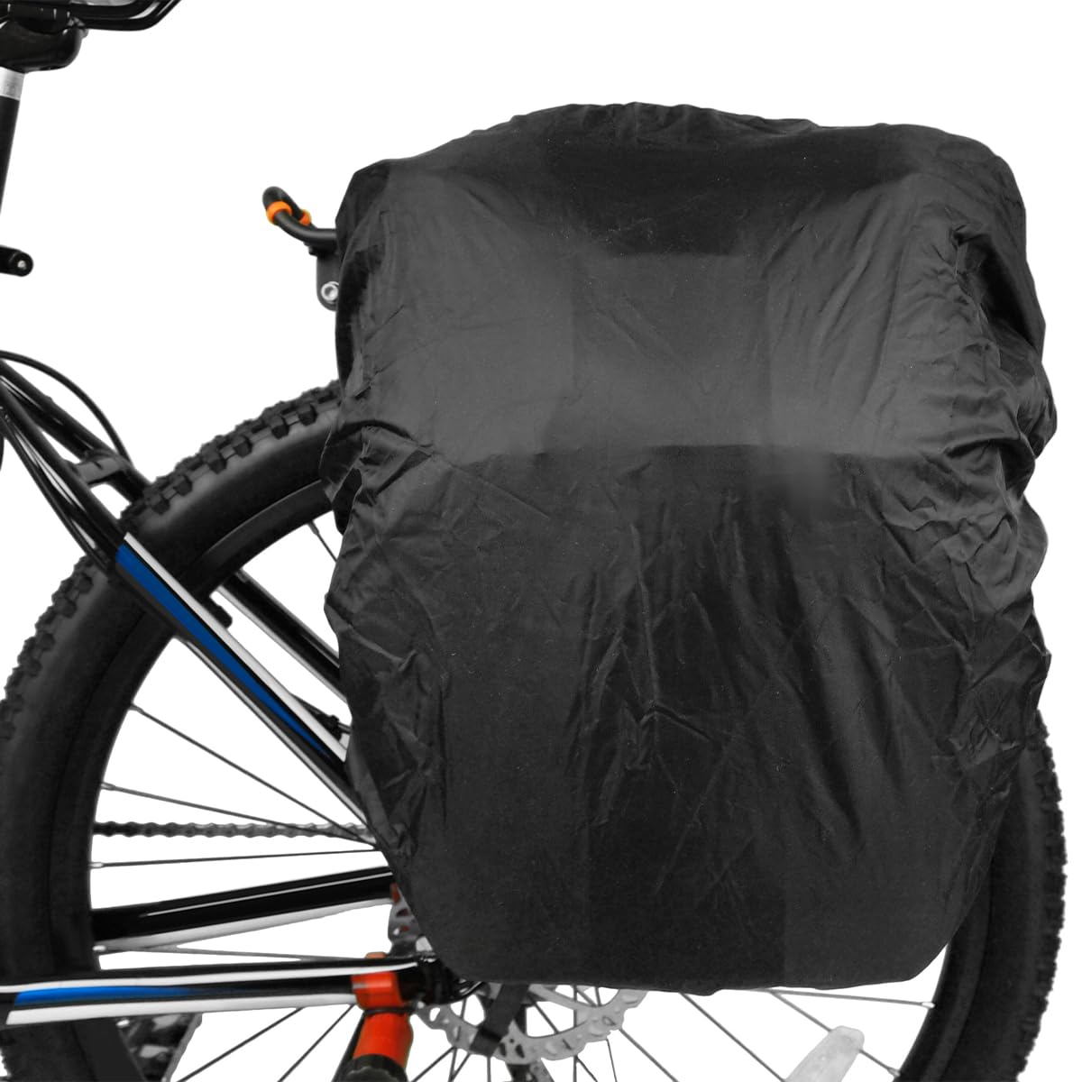EXIN DECHEN czarny pokrowiec przeciwdeszczowy na torbę rowerową 100 l | Wodoszczelna ochrona torby, kosza i bagażu rowerowego