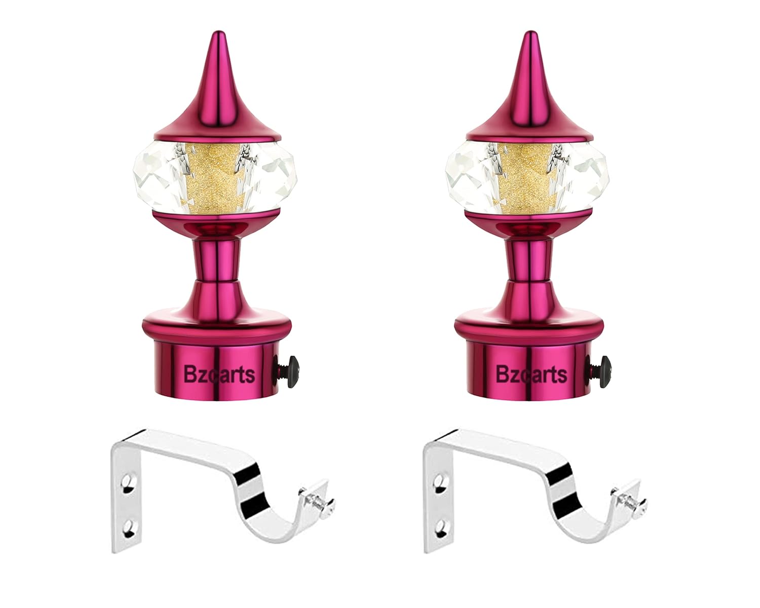 Buy Bzcarts Diamond Knob with Heavy Curtain Supports for Door and ...