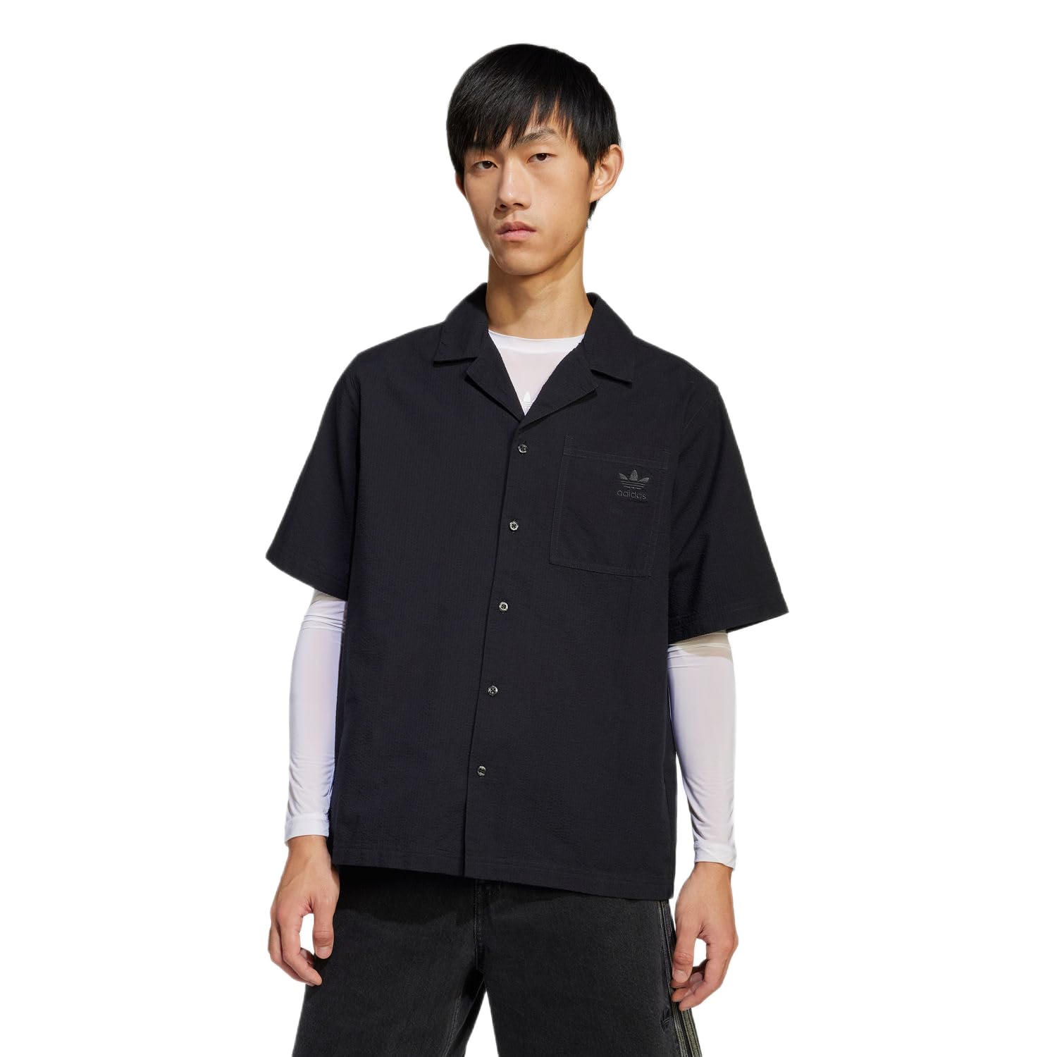 adidas Essentials Seersucker Short Sleeve Shirt-image-20