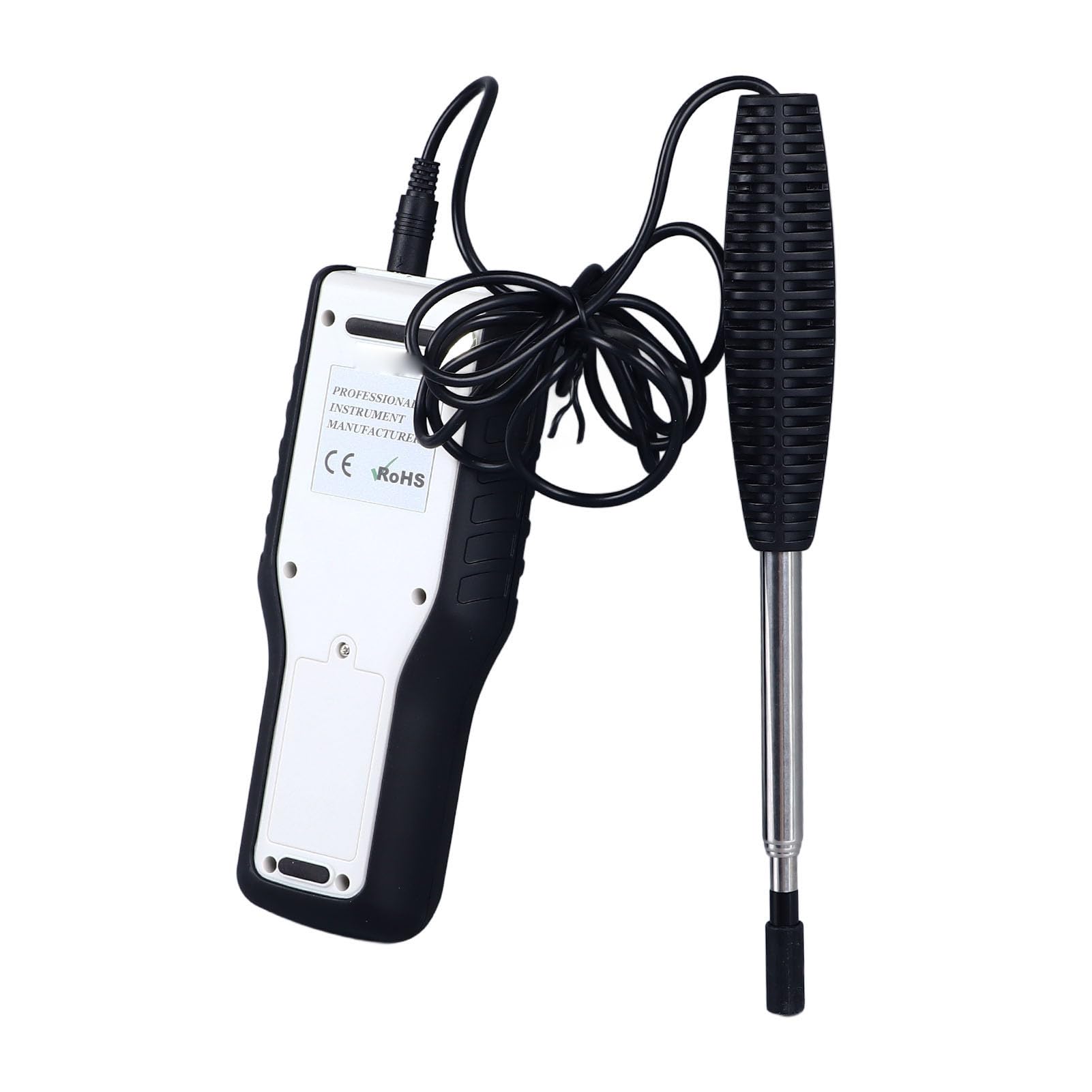 Anemómetro Térmico Anemómetro Térmico LCD Pantalla LCD Medidor de Velocidad del Viento Portátil de Alta Sensibilidad con Medición de Temperatura y Sonda Extensible - para Operaciones en