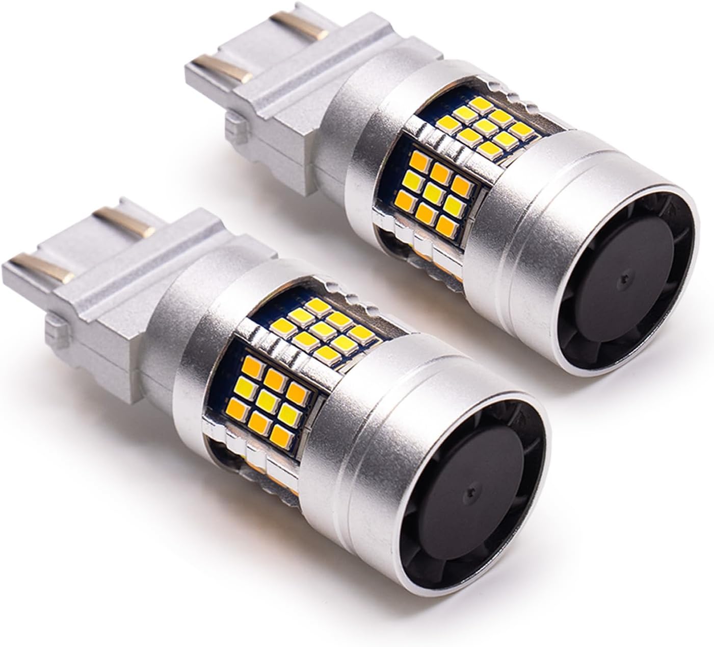 HYUGA 3157 3057 4057 4157 LED Turn Signal Light Anti Hyper Flash CANBUS Error Free Switchback Dual Color Bulb White Amber | G54 Series (Pack of 2)