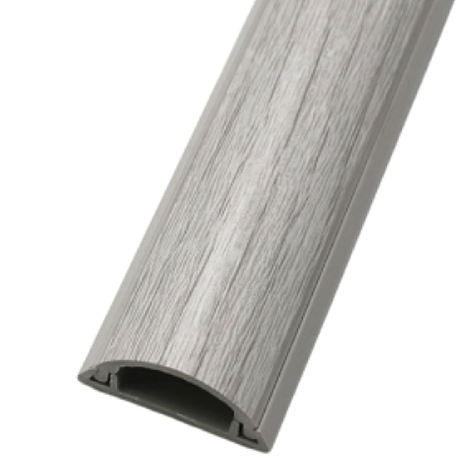 Cache Cable Sol Bois,PVC Goulotte Passe Cable Sol,Cache Fil Électrique Auto Adhésif,Guide câble au Sol Semi Circulaire,Flexible,Évitez Les Risques,pour Bureau,Maison,usines,garages
