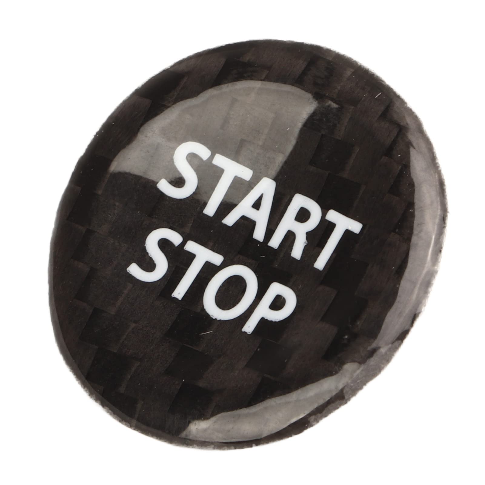 Push Start Button Cover Trim for GTR R35 2008-2016 Carbon Fiber Ignition Switch Replacement (Black)