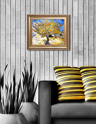 Decorarts - The Mulberry Tree, Vincent Van Gogh Art Reproduction. Giclee Prints Match With Golden Framed For Wall Decor. Picture Size: 20X16 In, Framed Size: 26X22 In #TOP1