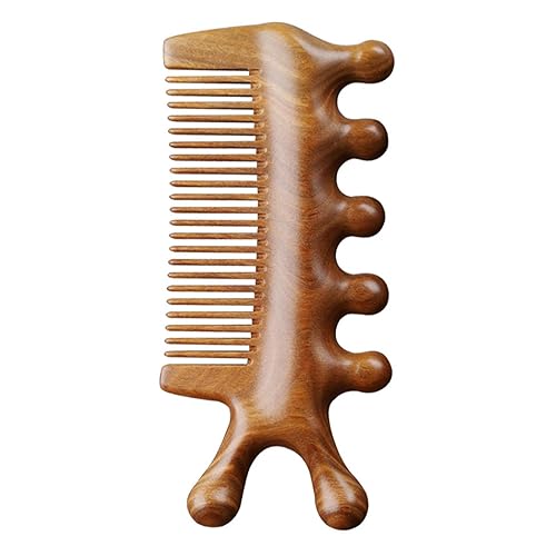 Peine de masaje para dientes anchos, peine de pelo Gua Sha, herramienta de masaje para raspado de guasha, peine de cuero cabelludo para cuello