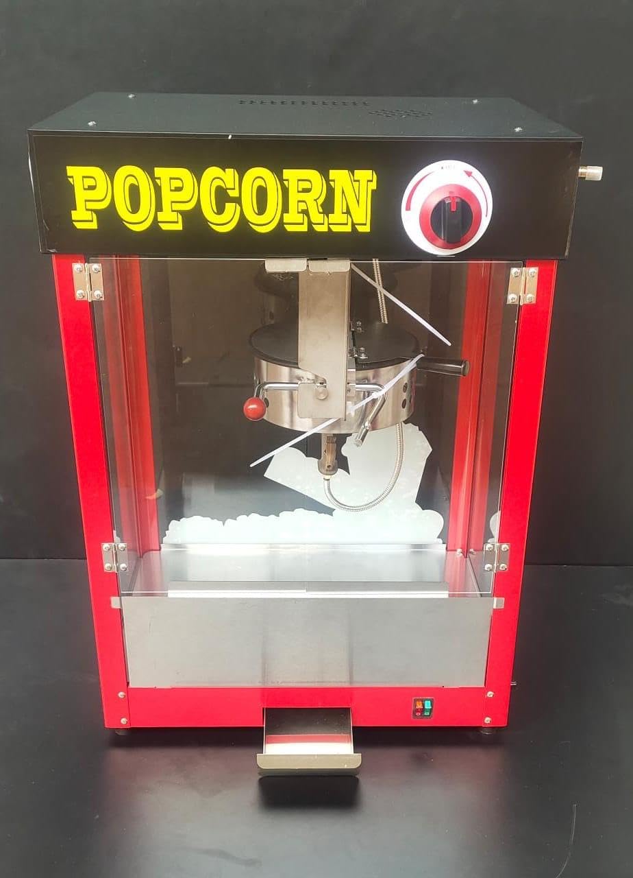 Shoppers Hub PNQ GAS Popcorn Machine with Toughened Non Breakable Glass for Ideal Heavy Duty Use In Theatres, Malls and Food Eateries. (Size: 50x37x68cm, Bowl Capacity: 225gms/ Batch Approx)-image-41