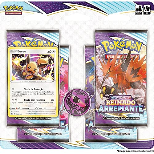 2 Quádruplo Pack Pokémon Espada E Escudo 6 Reinado Arrepiante Snorlax E Eevee Copag Cards Cartas, tc