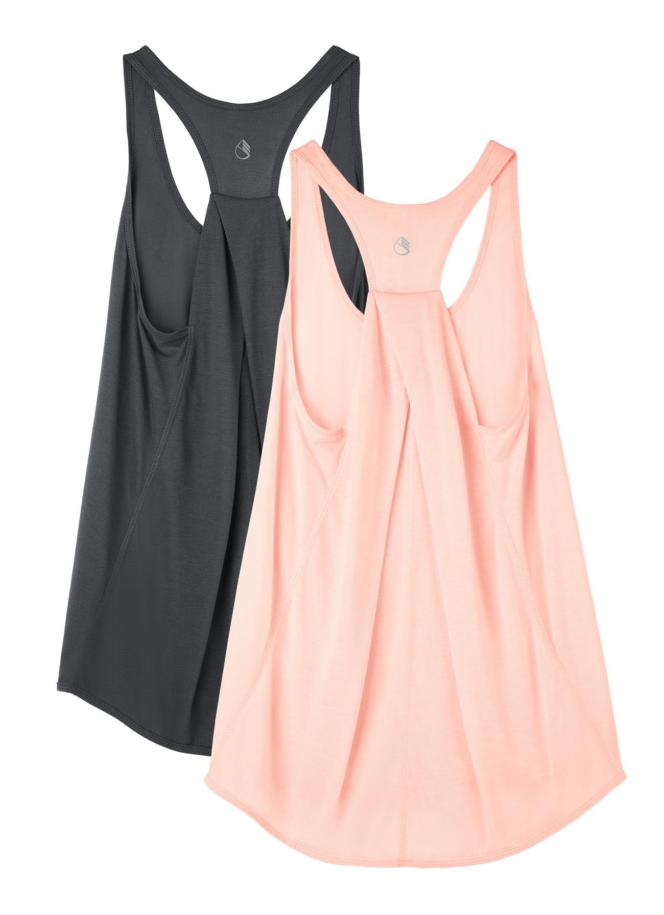 icyzone Canotta Sport Donna Racerback,Sciolta e Traspirante Casual Top per Palestra Corsa Allenamento Running