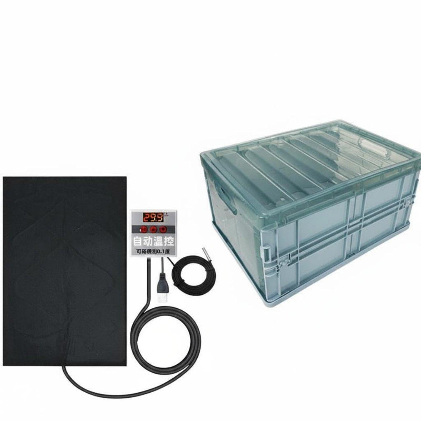 CALANDIS Puppy Incubator, Temperature Control Brooder, Foldable Heating Box Blue | Incubators | Bird Supplies-image-39