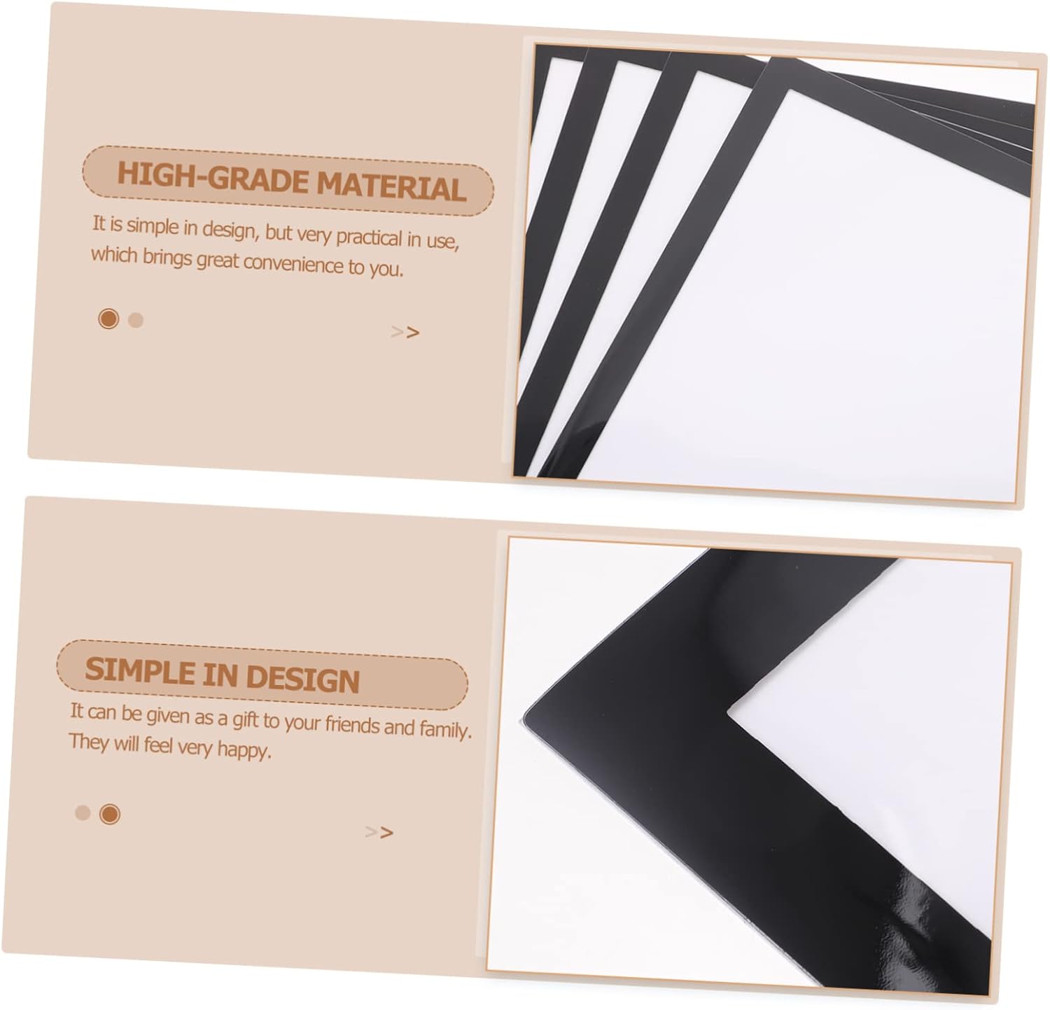 4Pcs Magnetic Photo Frames Self Adhesive Decorative Picture Frames for Home Office for Paintings Photos Stylish Design Easy to Use for Housewarming