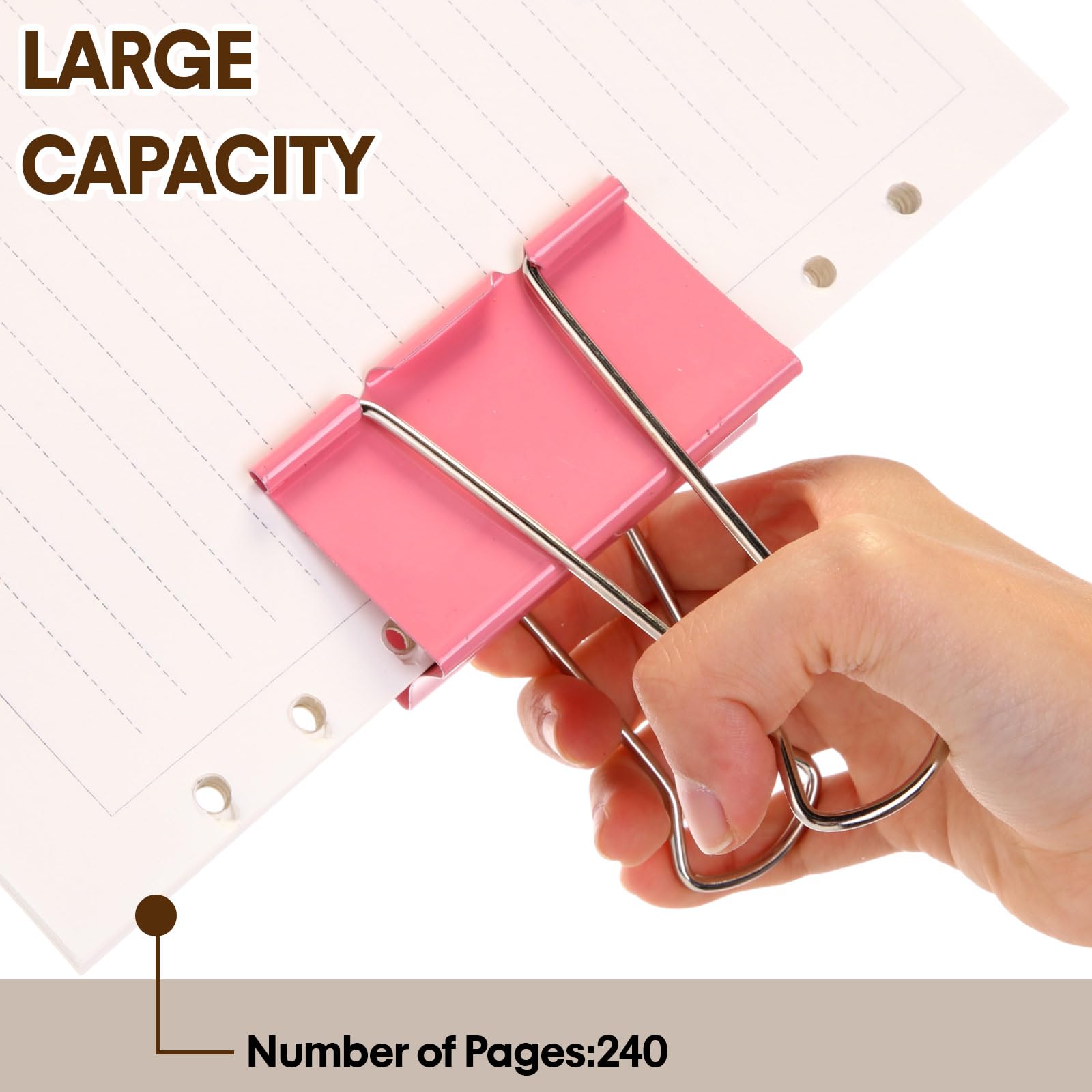 Jetec Jumbo-Binder-Clips, 7,6 cm, extra groß, bunt, groß, strapazierfähig, Metall, riesig, große Papierklemmen für Büro und Zuhause, Organisation, Küche, Lebensmittelbeutel, Zeichnen, 48 Stück