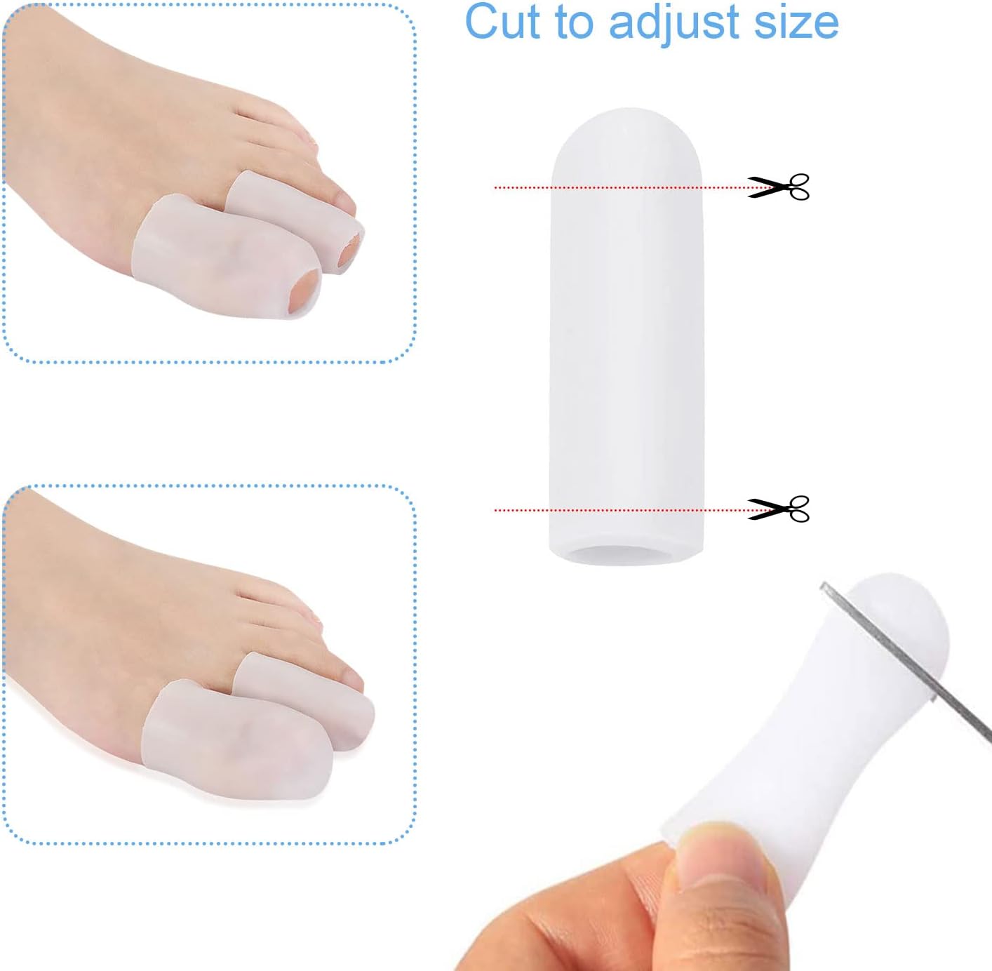 VIKSAUN 14 Pack Silicone Toe Protectors, Gel Toe Caps, Gel Toe Protector Cap, Protect Toe from