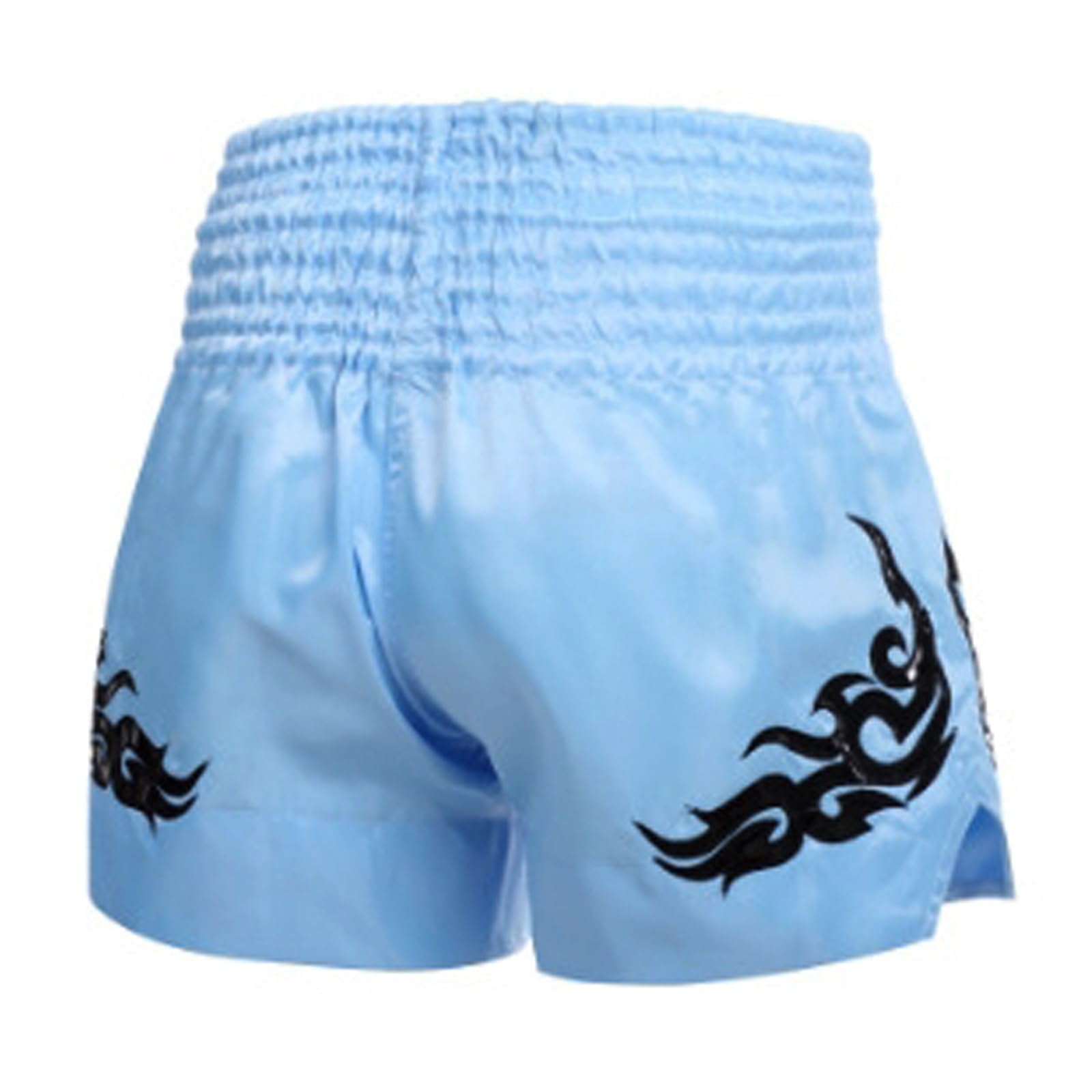ARIASS Short Muay Thai / MMA / Kickboxing - Tissu Léger Respirant Avec Fentes Latérales (Bleu)
