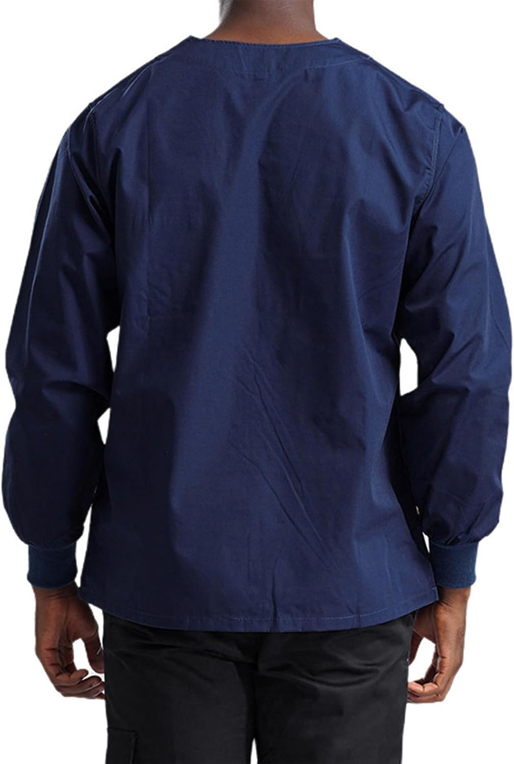 Jugaoge Scrubs for Men V-Neck Top Workwear Professionals Soft Stretch Medical Uniform Scrub Top