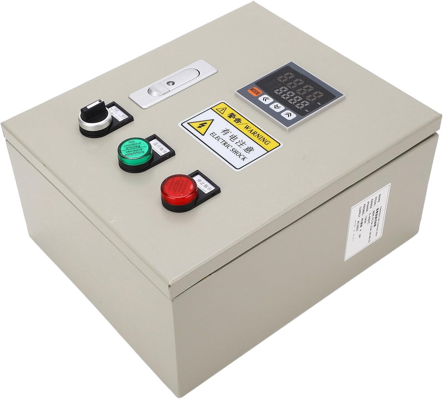 Pid Temperature Controller, 380V AC 3 Phase 15KW Intelligent Tat Temp Control Box Temperature Controller with M6 K Type 2M Thermocouple Pid Controller with Thermocouple for Home