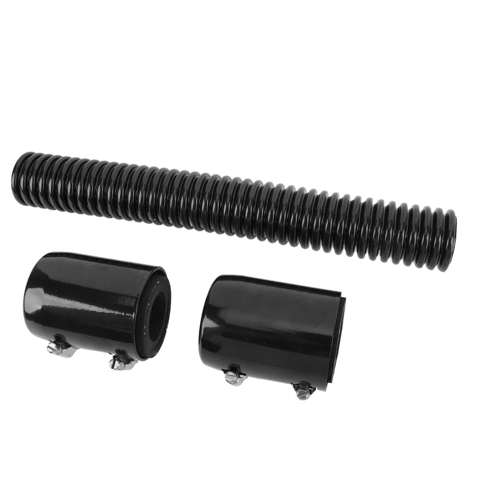 12in Stainless Steel Coolant Radiator Hose Kit with Cap - Flexible, Durable, and Efficient Cooling for 1 3/4in, 1 1/2in, 1 1/4in Hoses for Mechanics and DIY Car Enthusiasts (Black)