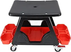 Banco Mecânico, Banco de Oficina Com Rodas, Banco Ergonômico para Oficina Com Bandeja de Ferramentas, Banco de Garagem para Reparo de Automóveis Automotivos