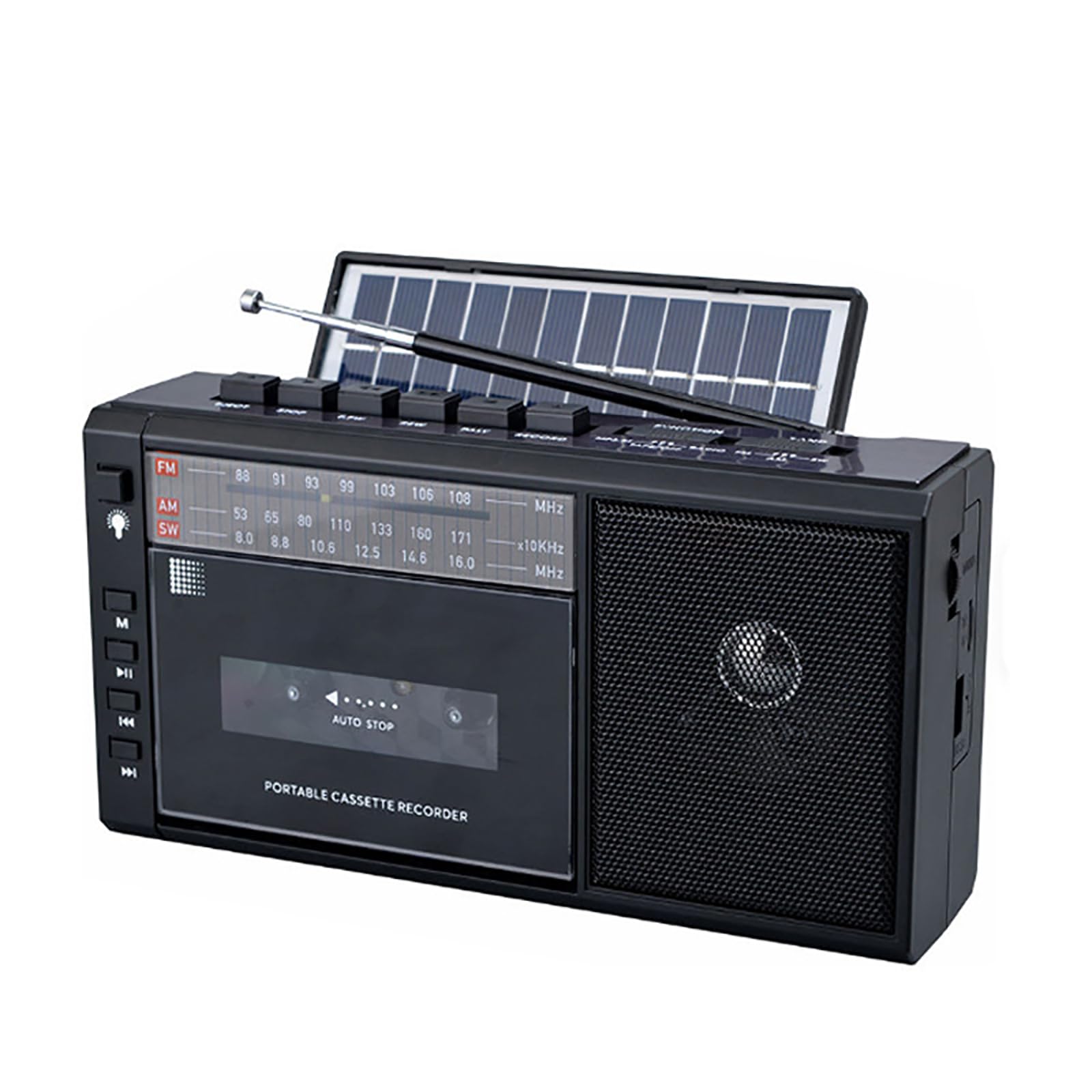 KEhtu Reproductor De Casetes Solar, Grabador De Altavoz Bluetooth Portátil, Recargable, Admite Reproducción USB, para Música, Aprendizaje De Idiomas, Regalos para Estudiantes Y Personas Mayores.